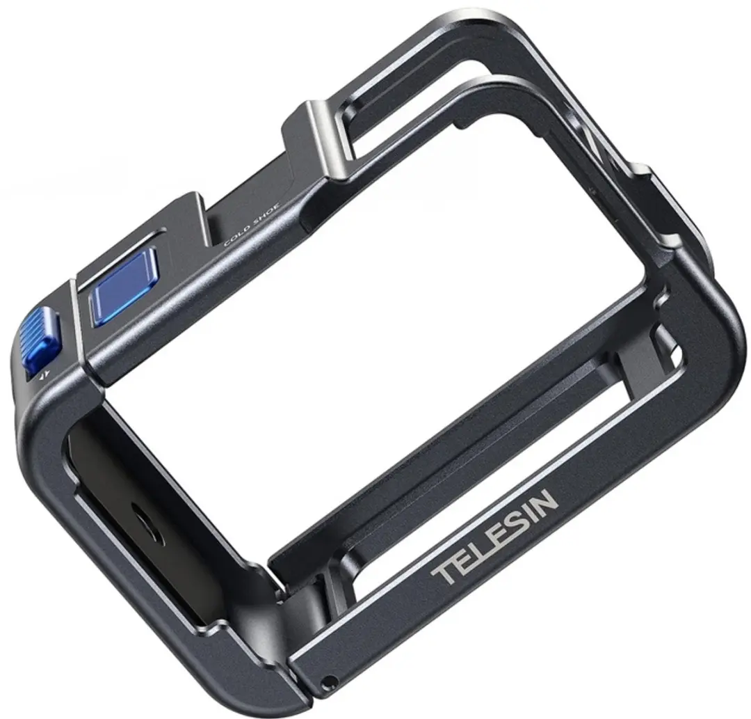 Telesin Ultra Light Metal Cage voor DJI Osmo Action - Zwart - afbeelding 3 van 4