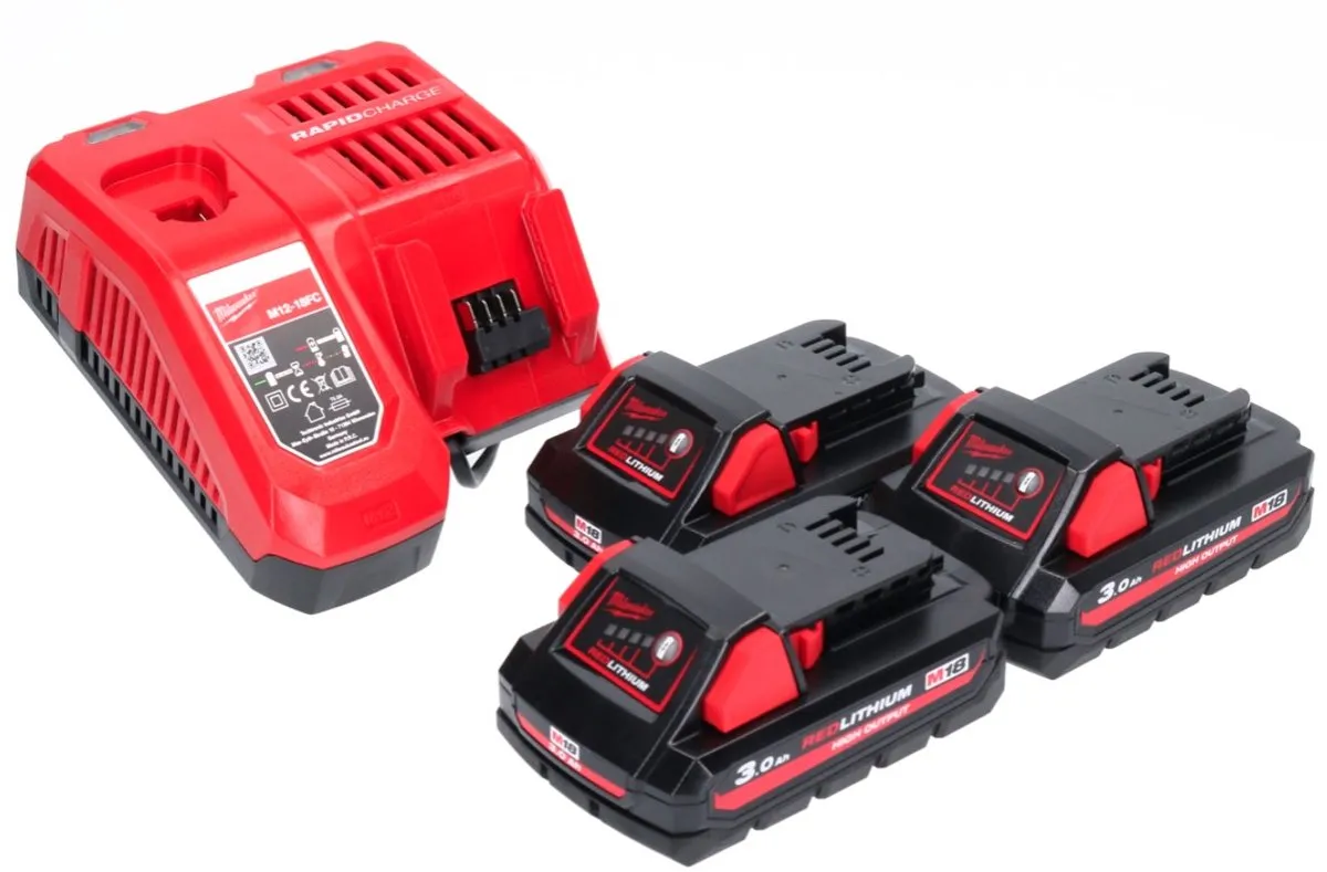 Milwaukee M18 NRG-303 Startset - 3x 18V 3.0Ah Li-ion - afbeelding 2 van 5