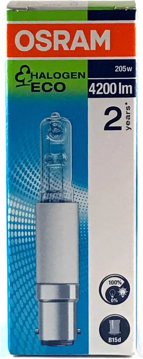 Osram Halolux Ceram B15d Halogeenlamp 205W