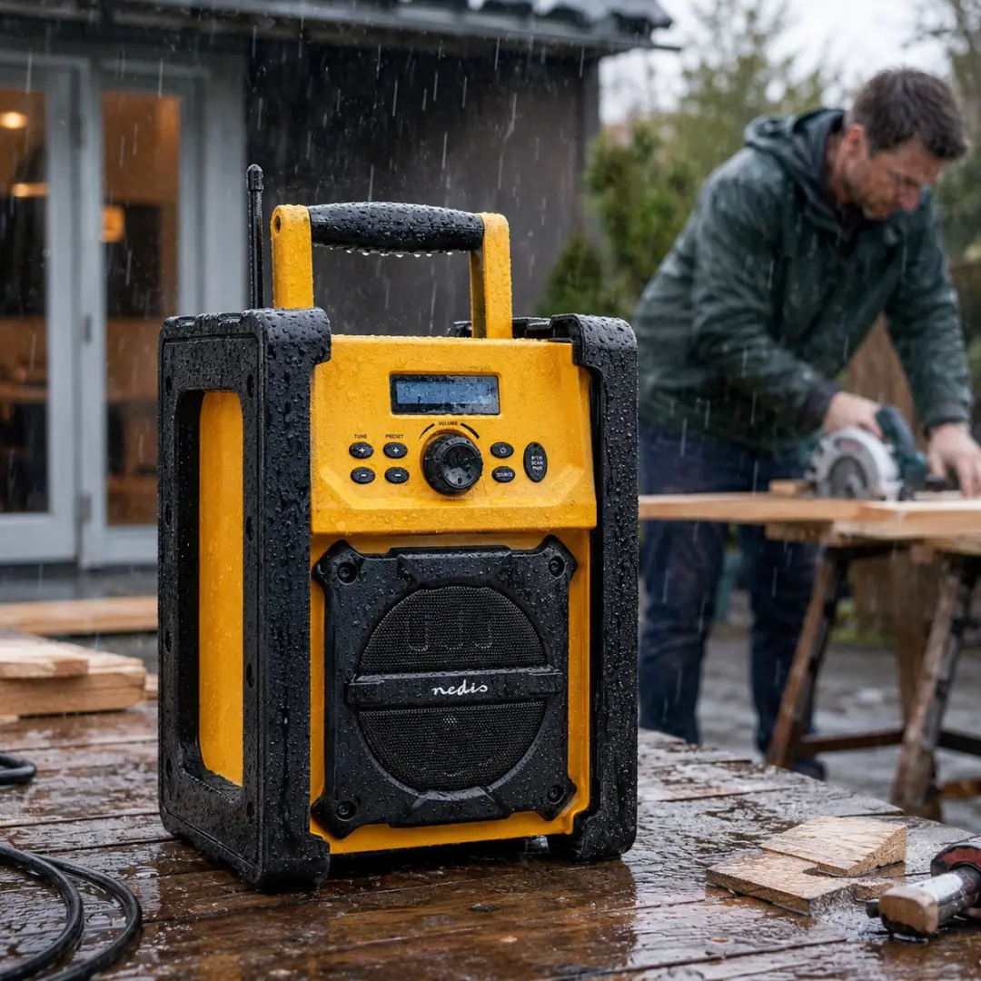 Nedis Bouwradio RDFM3100YW - Bluetooth - 15W - Geel - afbeelding 6 van 6
