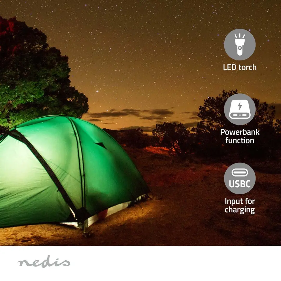Nedis RDDBCR2000GN Noodradio - DAB+/FM - Zwart - afbeelding 6 van 6