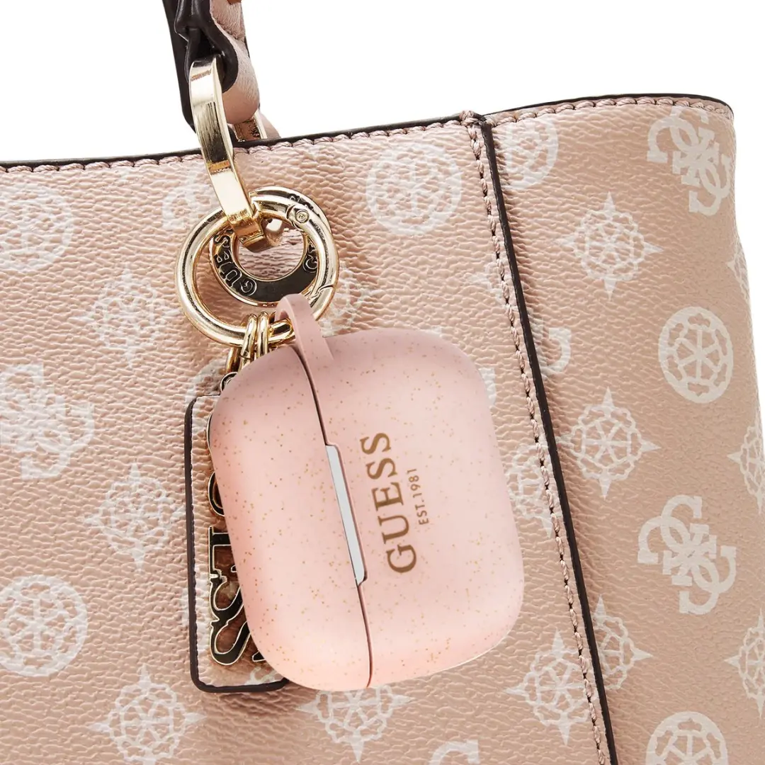 GUESS AirPods Pro Hoesje Silicone Glitter - Roze