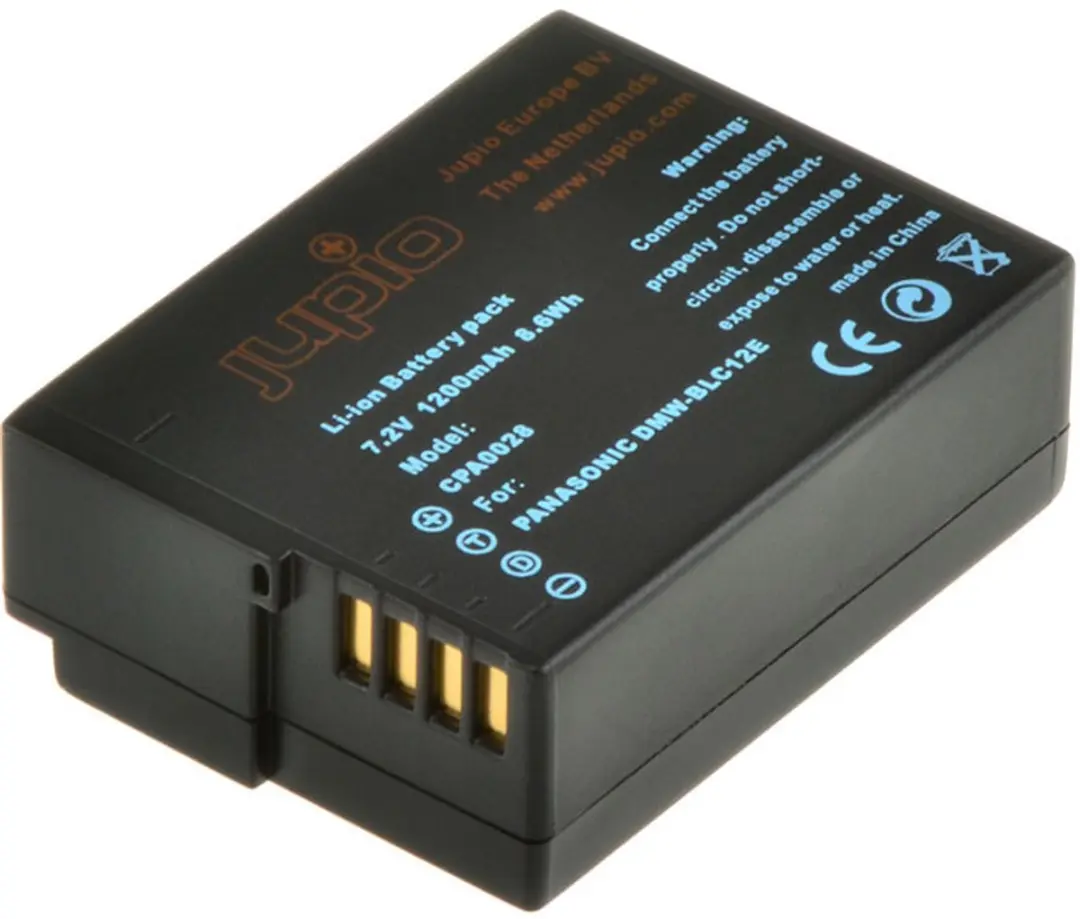 Jupio DMW-BLC12E Accu - 1200mAh - o.a. Panasonic Lumix FZ200/G5