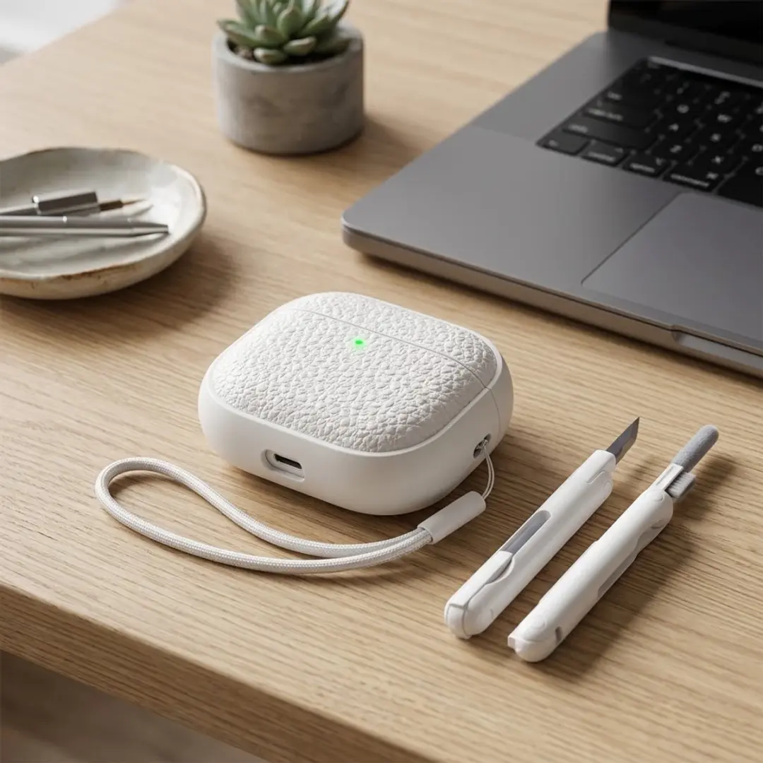 NUVEX Hoesje AirPods Pro 2 - Wit - met reinigingsset