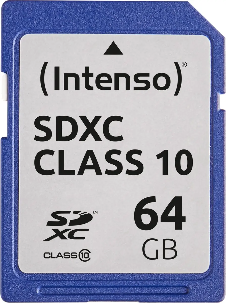 Intenso 3411490 SDXC Geheugenkaart 64GB - Klasse 10