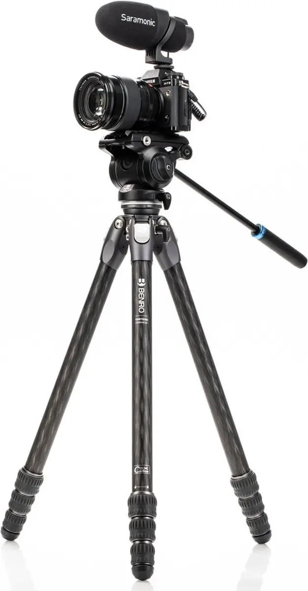 Benro Tortoise 24CLV+S4PRO Reisstatief - 4 Secties - Zwart