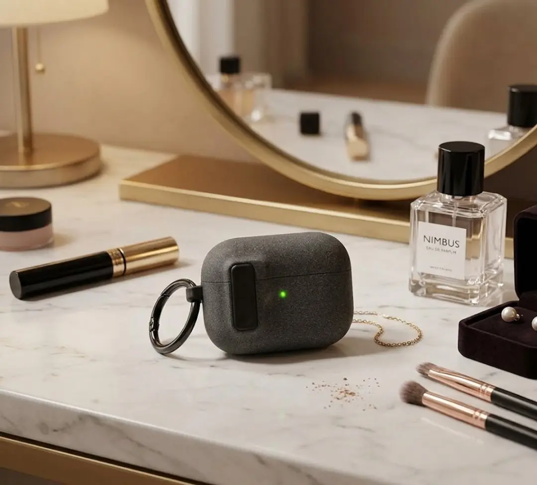 NUVEX Beschermhoes AirPods Pro 3 Donkergrijs - met Sleutelring