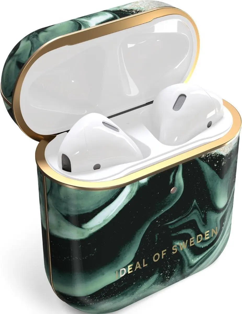iDeal of Sweden AirPods Case IDAPCAW21-364 - Golden Olive Marble