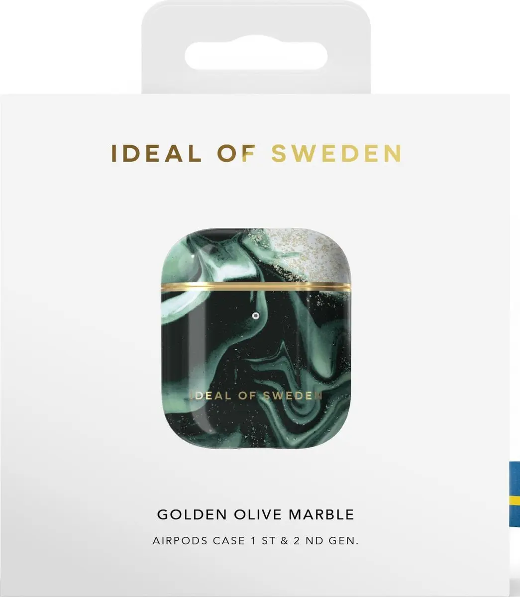 iDeal of Sweden AirPods Case IDAPCAW21-364 - Golden Olive Marble