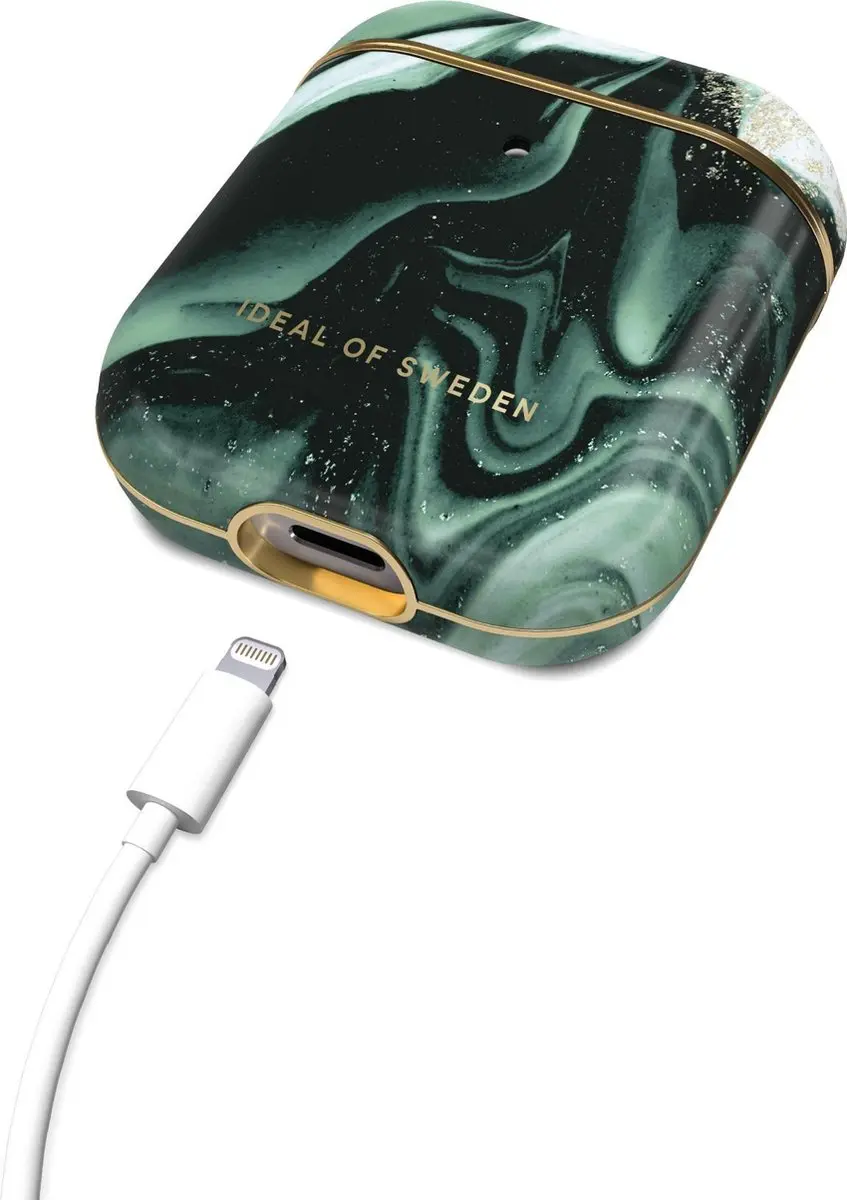 iDeal of Sweden AirPods Case IDAPCAW21-364 - Golden Olive Marble