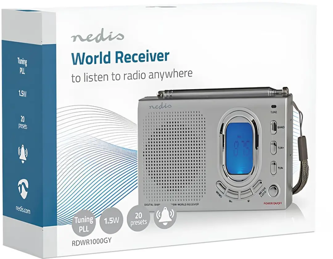 Nedis RDWR1000GY Wereldradio - Grijs - afbeelding 6 van 6
