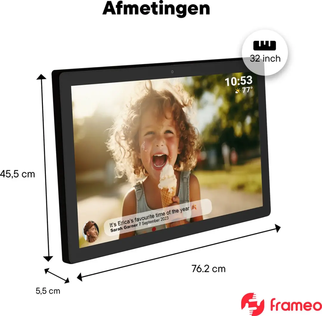 Denver Digitale Fotolijst PFF3260 32 Inch - Full HD - Zwart