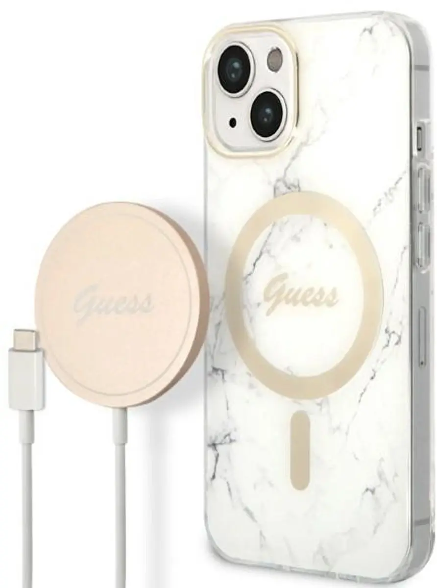 GUESS MagSafe Oplader + Hoes iPhone 14 Plus