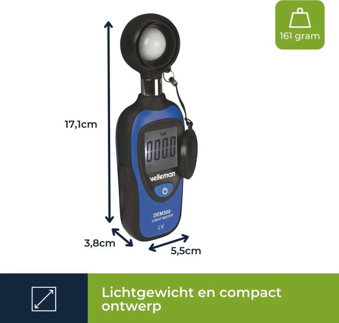 Velleman DEM300 Luxmeter - 0-200.000 Lux