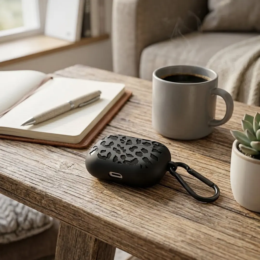 NUVEX Hoesje AirPods Pro 2 - Zwart Grafisch Patroon