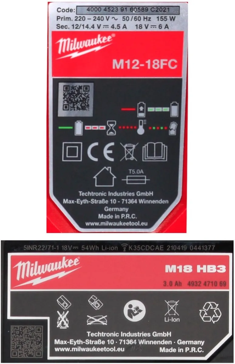 Milwaukee M18 NRG-304 Startset - 4x 18V 3.0Ah Li-Ion - afbeelding 3 van 5