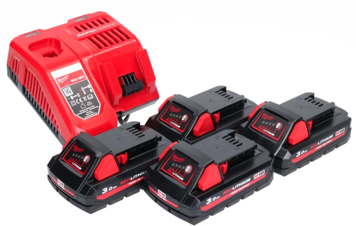 Milwaukee M18 NRG-304 Startset - 4x 18V 3.0Ah Li-Ion - afbeelding 4 van 5