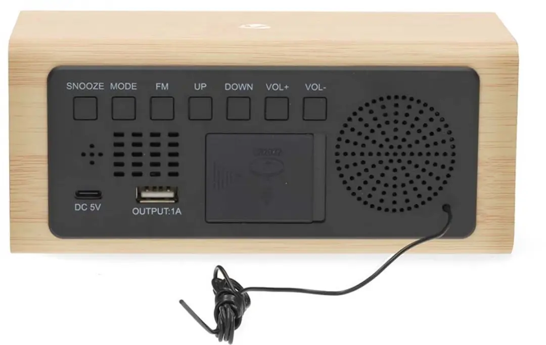 Nedis CLAR3004BN Wekkerradio - Hout