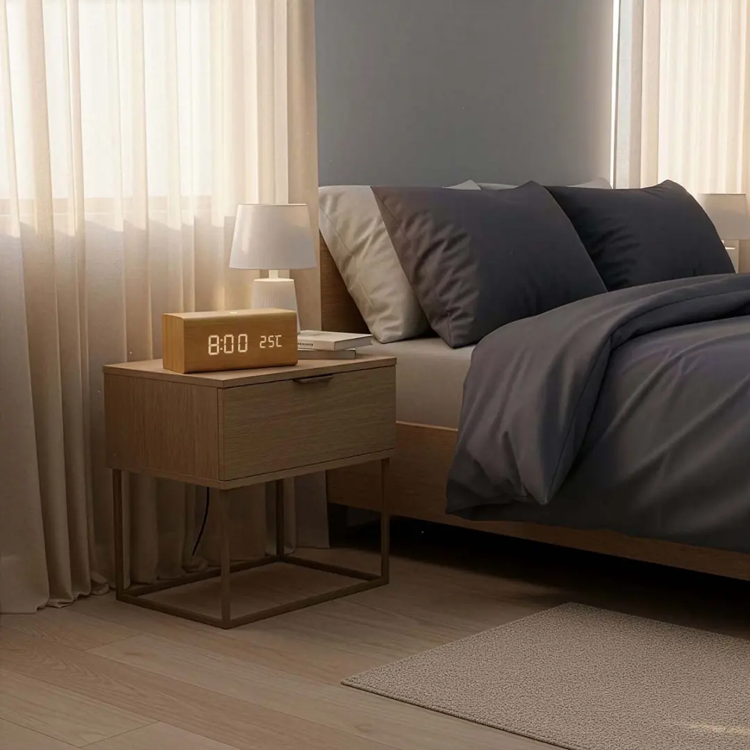 Nedis CLAR3004BN Wekkerradio - Hout
