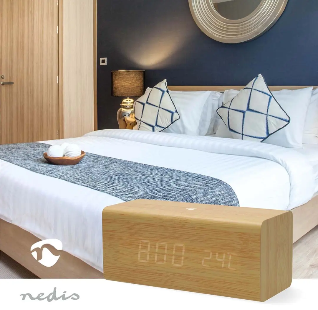 Nedis CLAR3004BN Wekkerradio - Hout