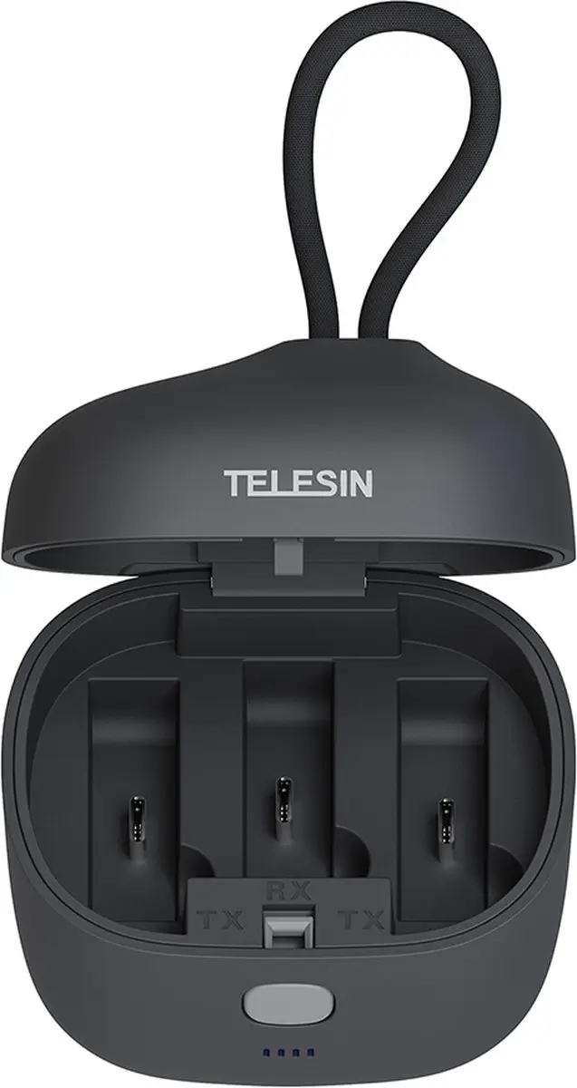 Telesin Allin Oplaadbox RØDE Wireless GO II - 4000mAh Powerbank - Donkergrijs - afbeelding 3 van 6