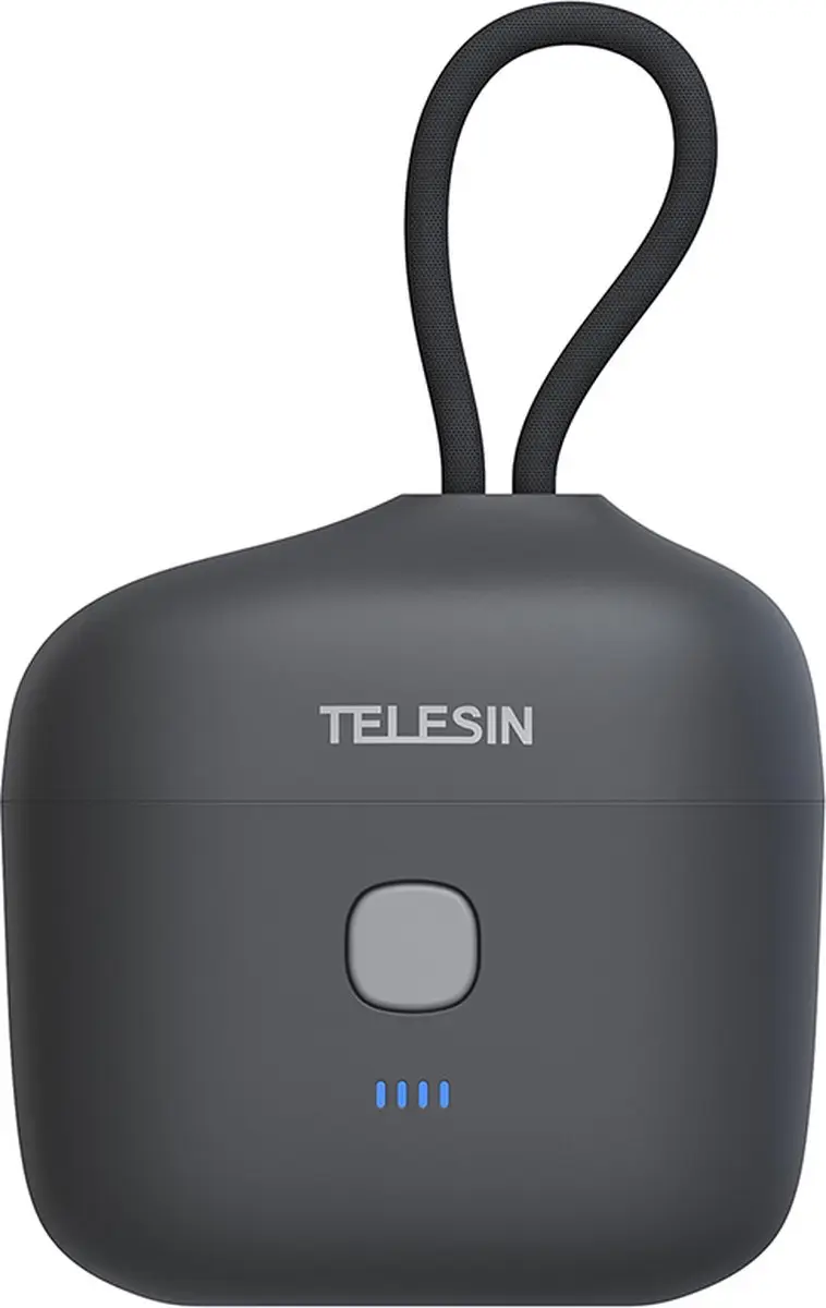 Telesin Allin Oplaadbox RØDE Wireless GO II - 4000mAh Powerbank - Donkergrijs - afbeelding 5 van 6