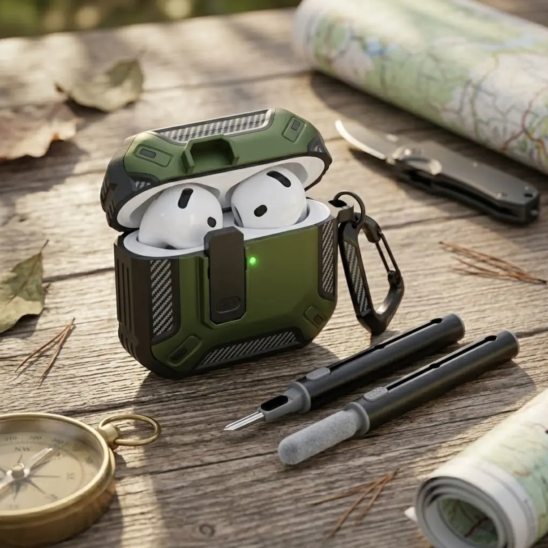 NUVEX Groen Hoesje AirPods Pro 2 met Cleaning Kit