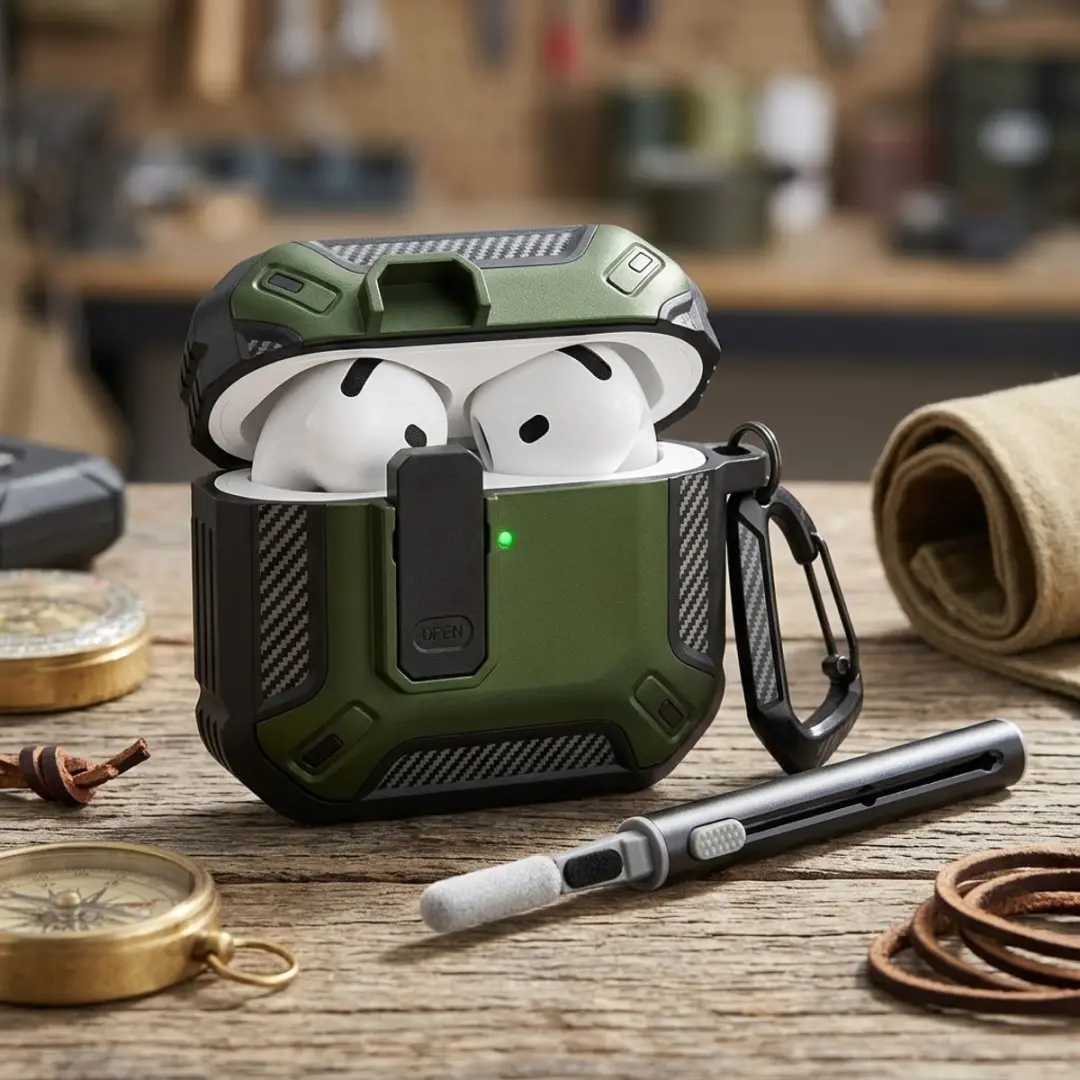 NUVEX Groen Hoesje AirPods Pro 2 met Cleaning Kit