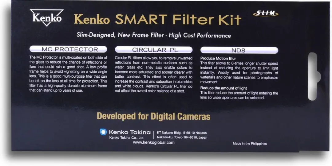 Kenko Digital Filter Kit Slim 82mm - 3 Stuks - Zwart