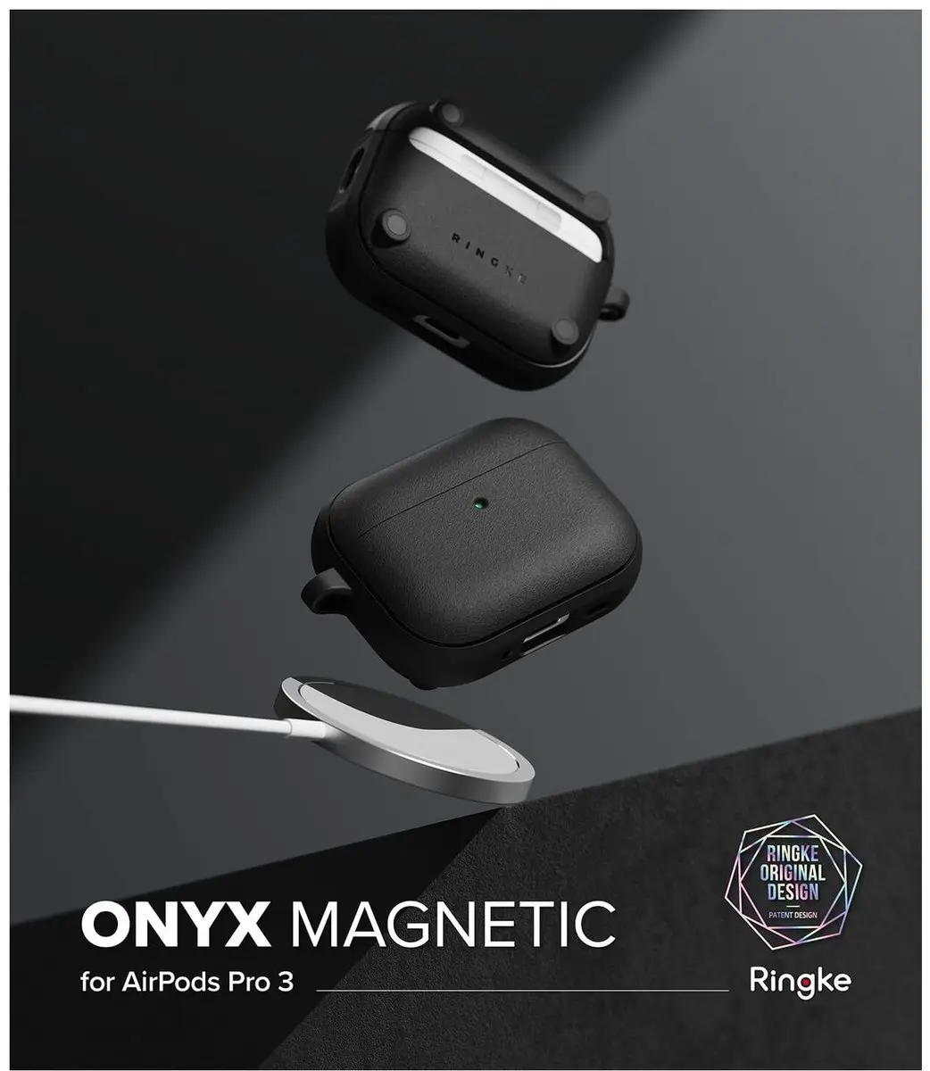 Ringke Onyx Magnetic Hoesje Apple AirPods Pro 3 - Zwart