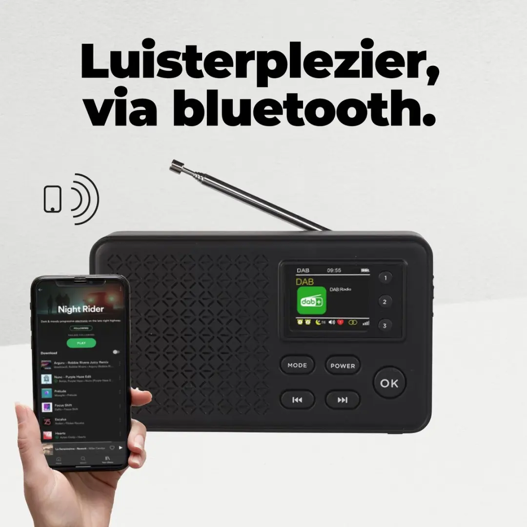 Denver DAB57 DAB+/FM Radio - Bluetooth - 10W - Zwart