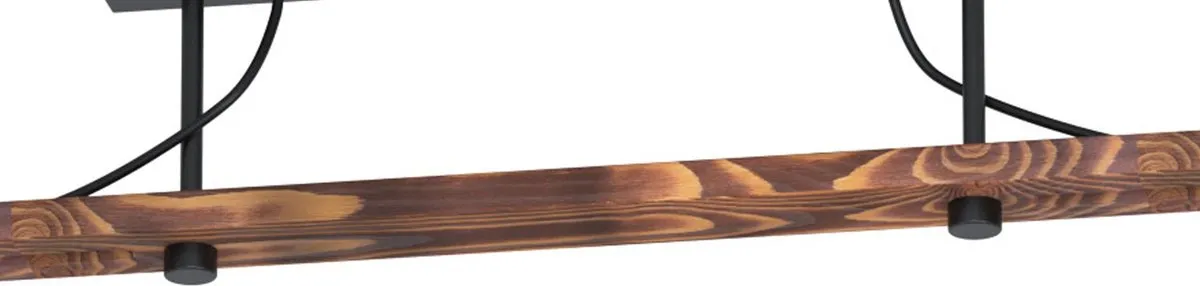 Eglo Hodsoll Hanglamp E27 - 125cm - Zwart/Bruin - afbeelding 4 van 6