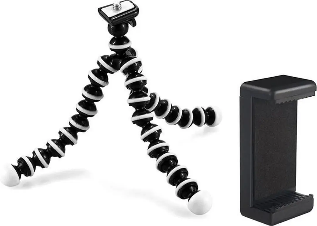 MOJOGEAR MG-01 Flexibel Mini-Statief - 16,4cm - Zwart/Wit