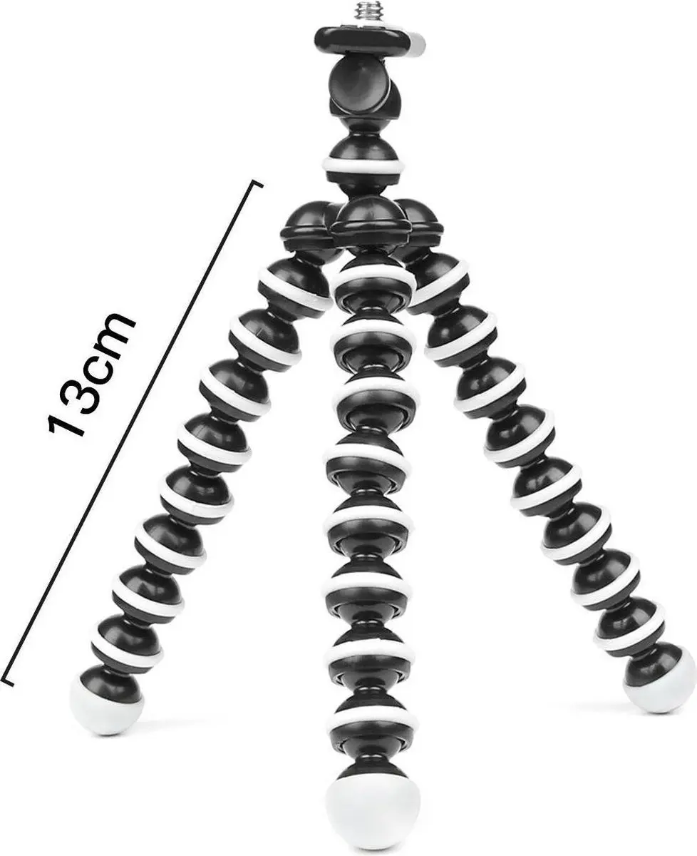 MOJOGEAR MG-01 Flexibel Mini-Statief - 16,4cm - Zwart/Wit