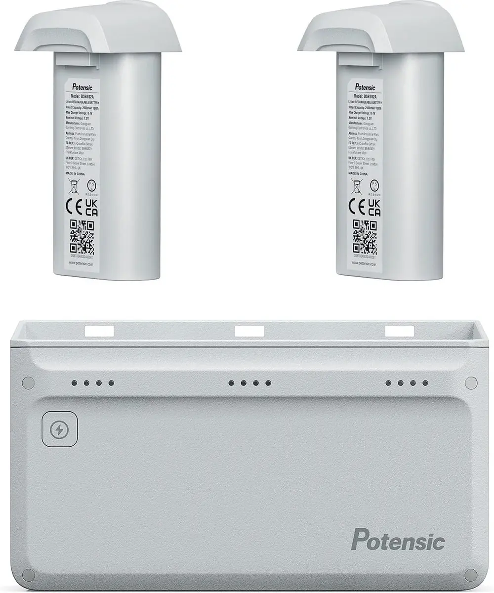 Potensic Oplaadhub DSBT02B - 2x ATOM Batterij Grijs