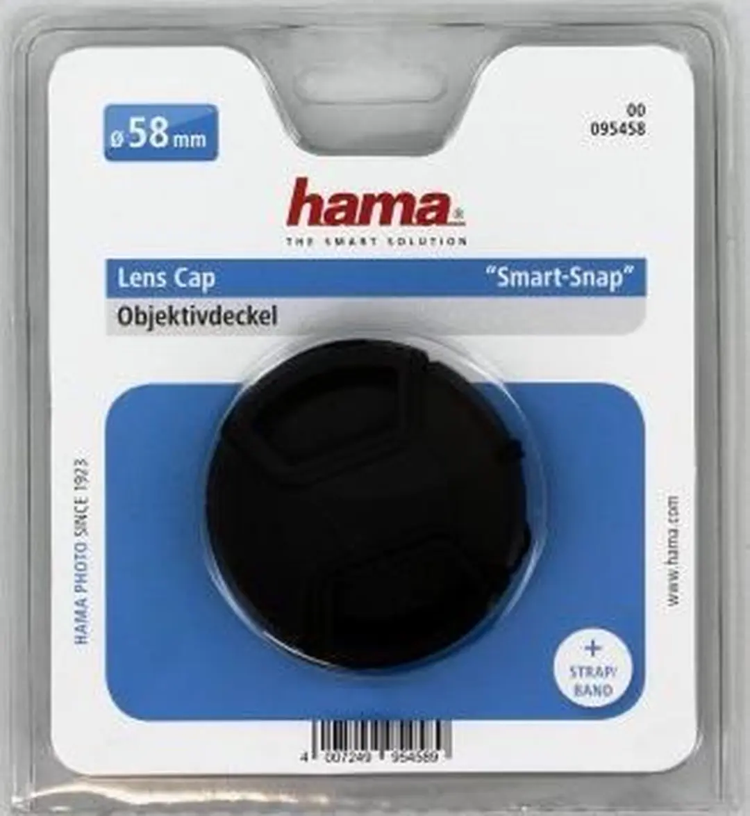 Hama Lens Caps Smart-Snap M58 - 58mm - Zwart