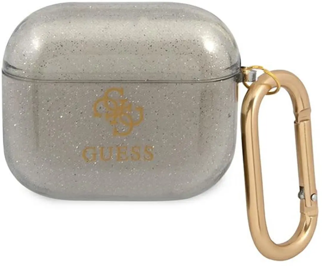 GUESS GUA3UCG4GK AirPods 3 Hoesje - Glitter - Zwart