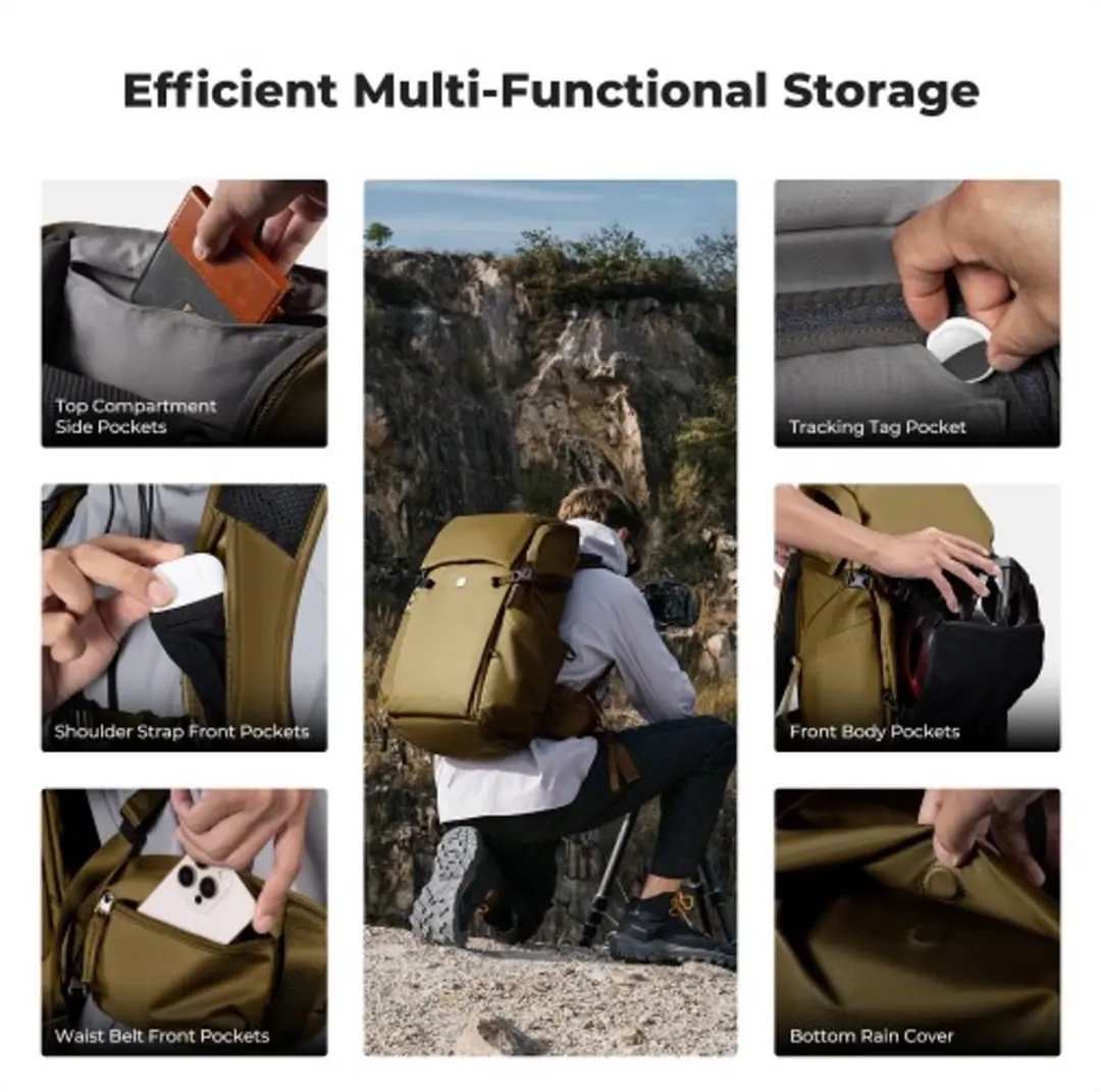 K&F Concept Camera Backpack 30L - Champagne