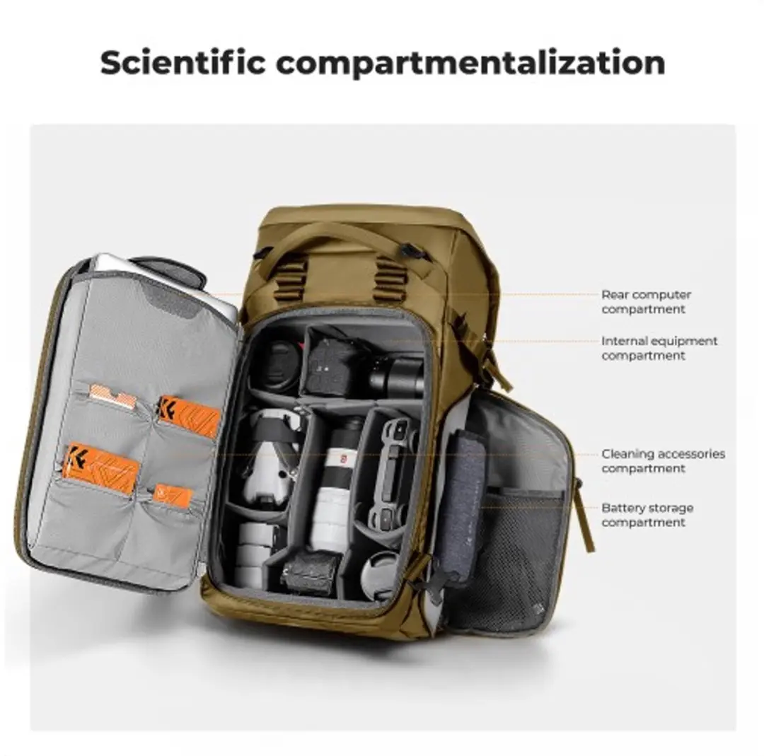 K&F Concept Camera Backpack 30L - Champagne