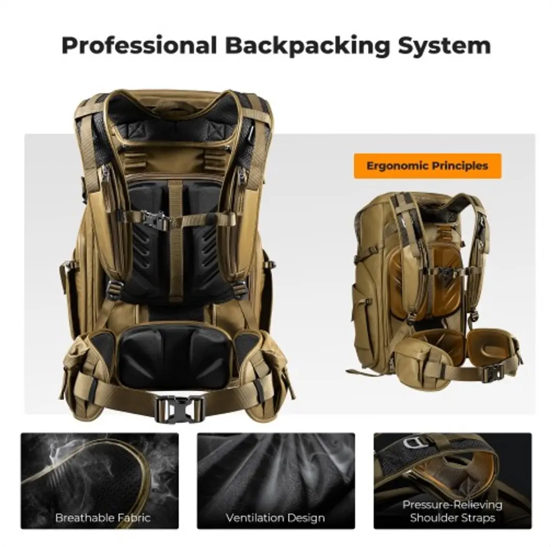 K&F Concept Camera Backpack 30L - Champagne
