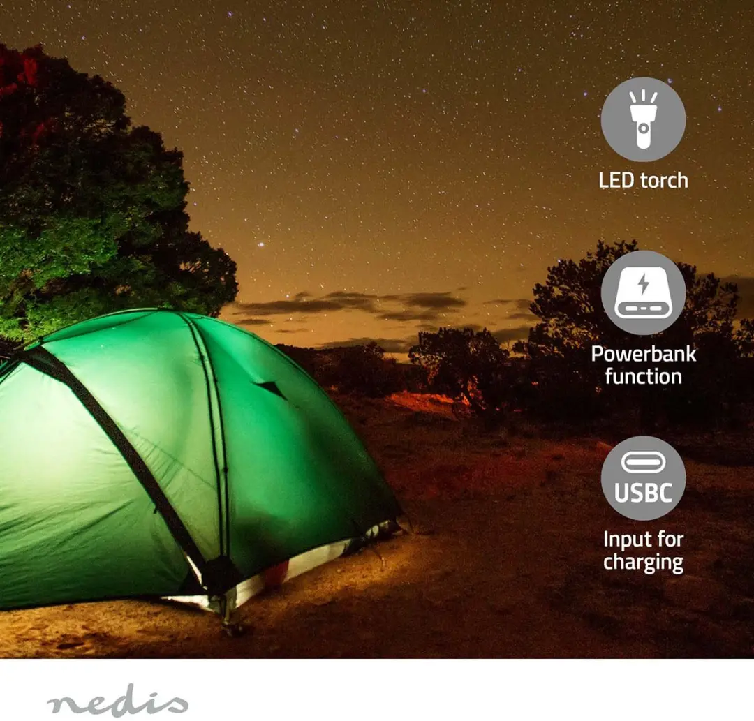 Nedis RDDBCR2600GY Noodradio - DAB+/FM - 8W - Grijs/ Oranje/ Zwart - afbeelding 6 van 6