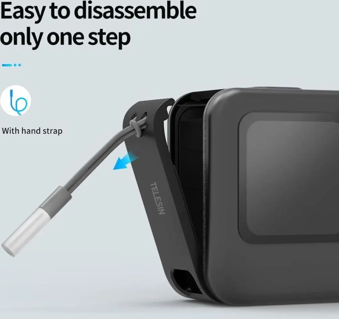 Telesin Side Deksel Verwijderbaar Hand Strap - Zwart - afbeelding 4 van 6