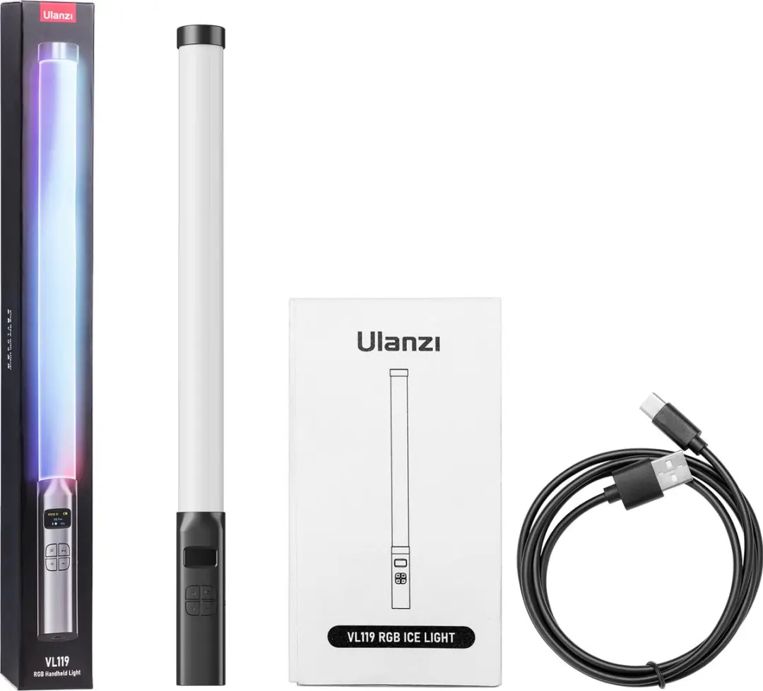 Ulanzi VL119 RGB Tube Light XL - 114 LED - 20 Scenes - Zwart