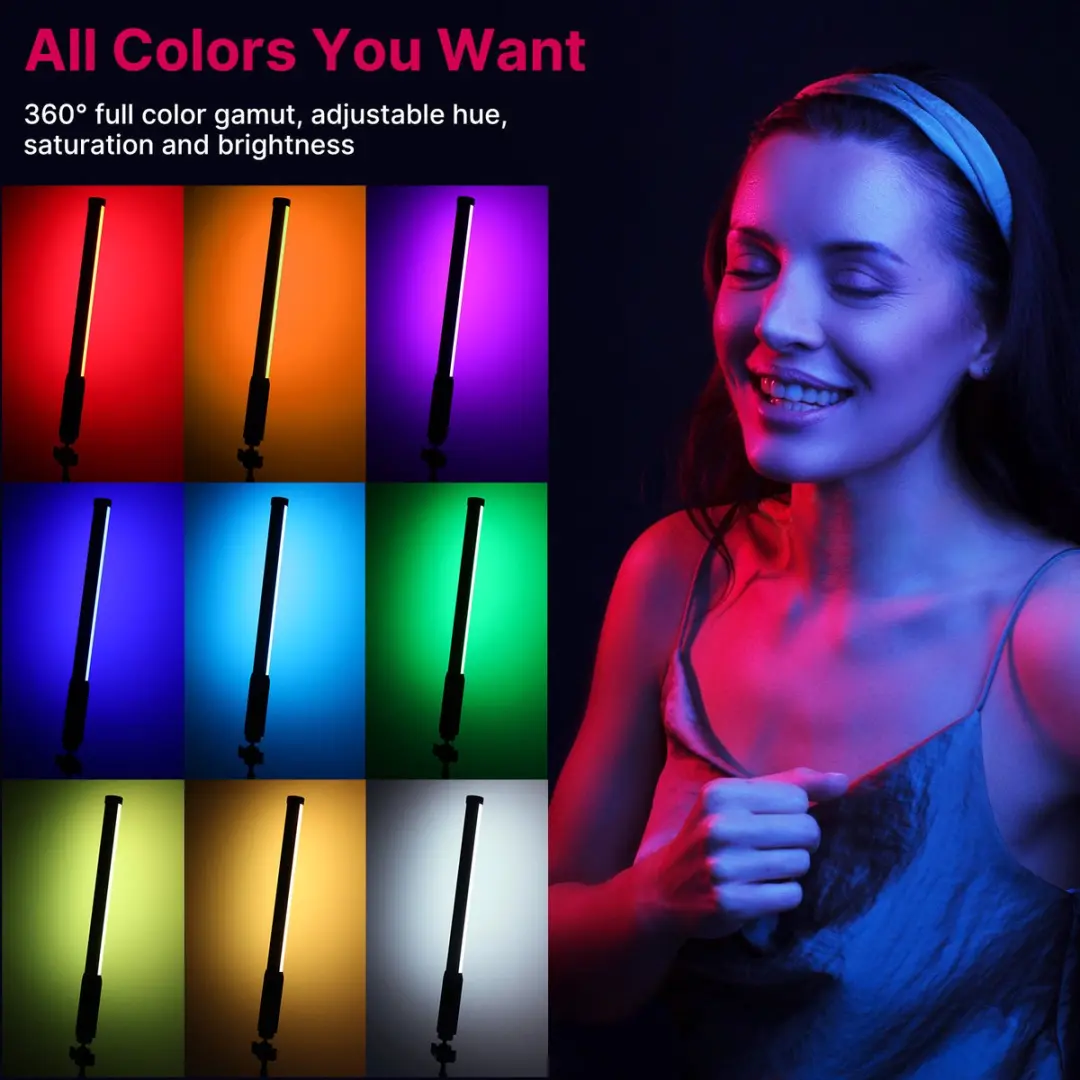 Ulanzi VL119 RGB Tube Light XL - 114 LED - 20 Scenes - Zwart