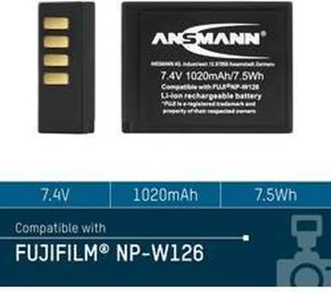 Ansmann A-FUJ NP-W 126 Accu 1020mAh - 7.4V