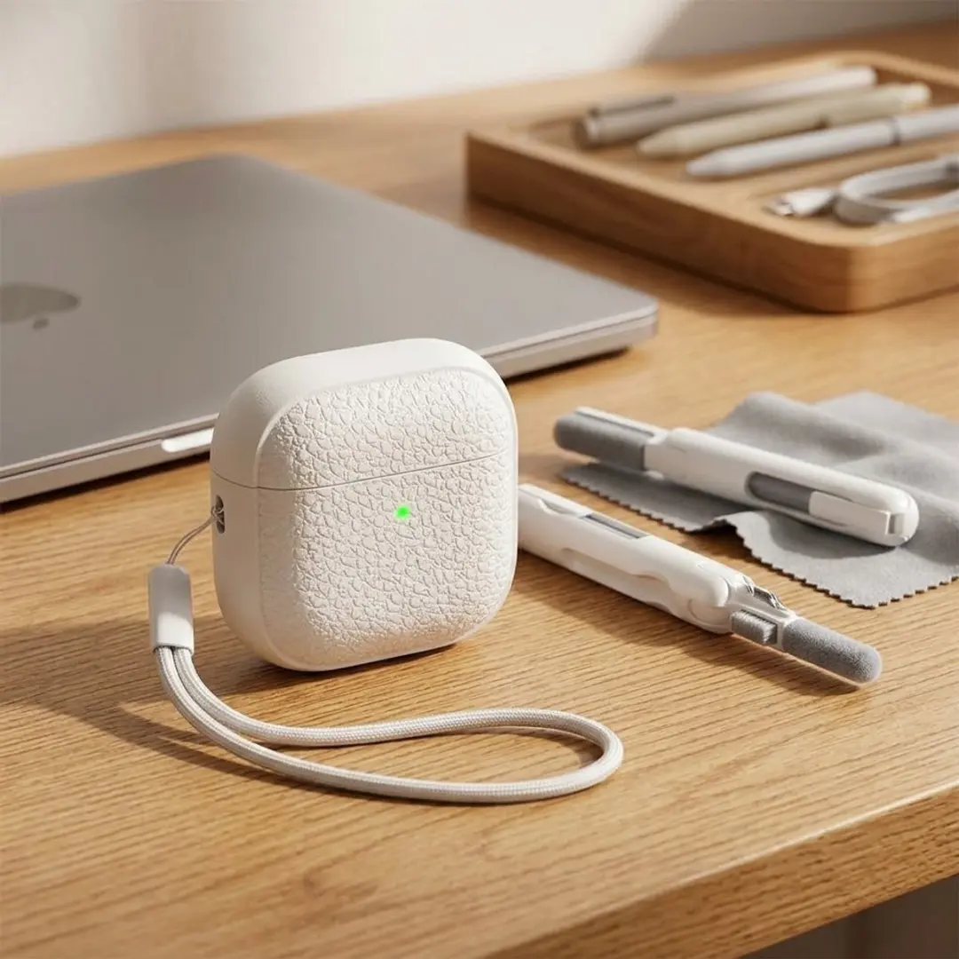 NUVEX Hoesje AirPods Pro 2 - Wit - Inclusief reinigingsset