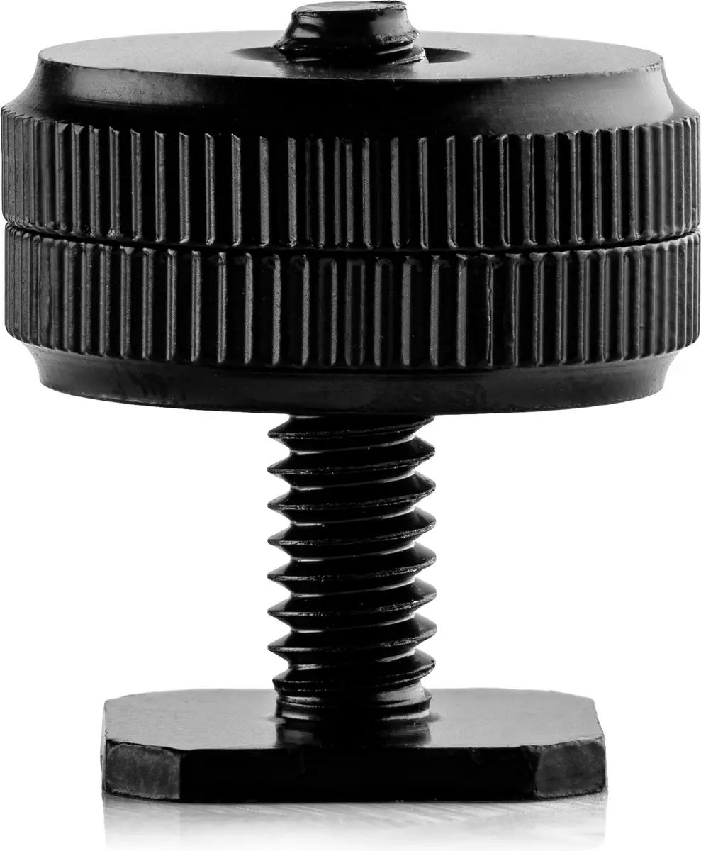 MOJOGEAR MG-P04 Cold Shoe-adapter - 1/4 inch - Metaal - Zwart