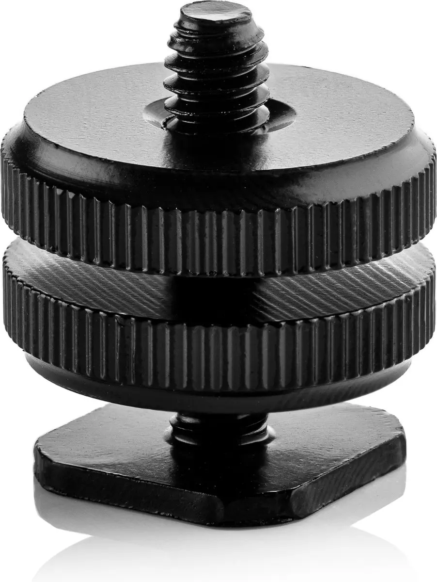 MOJOGEAR MG-P04 Cold Shoe-adapter - 1/4 inch - Metaal - Zwart