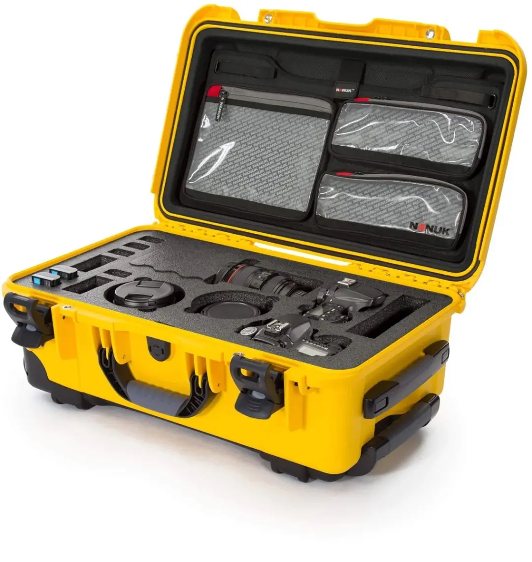 Nanuk 935 Camera Koffer - Geel - 3 Lenzen