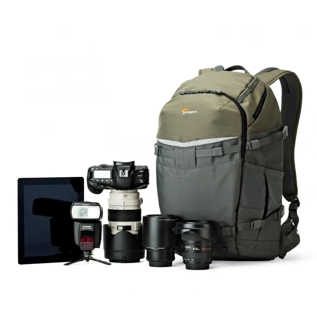 Lowepro Flipside Trek BP 450 AW Rugtas - 3 Lenzen - Grijs/Donker Groen